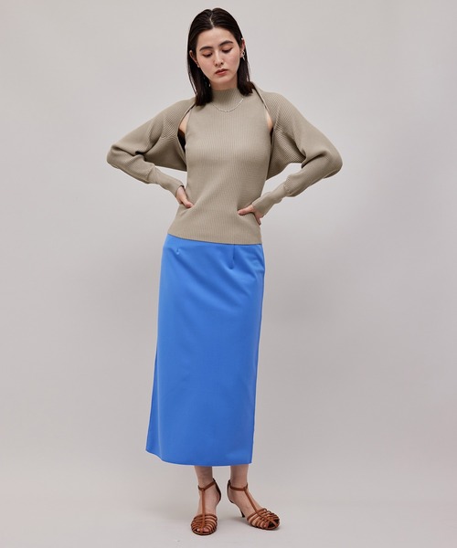 ROPE'（ロペ）の「【WEB限定】リブニットタートル＆袖ボリュームカーディガン（アンサンブル・レディース・ブラック/ベージュ系その他2・38）」の19枚目の写真