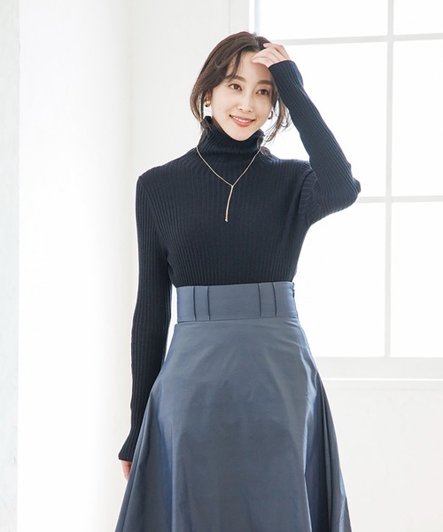 Emma Taylor(エマテイラー)の「ダブルカラーリブタートルニット(ニット/セーター・レディース・ブラック/ベージュ/グリーン系その他・FREE)」の20枚目の写真