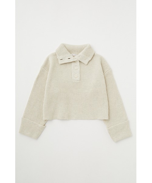 MOUSSY（マウジー）の「BUTTON UP HI NECK セーター（ニット/セーター・レディース・ライトイエロー/チャコールグレー/アイボリー/ネイビー・FREE）」の12枚目の写真