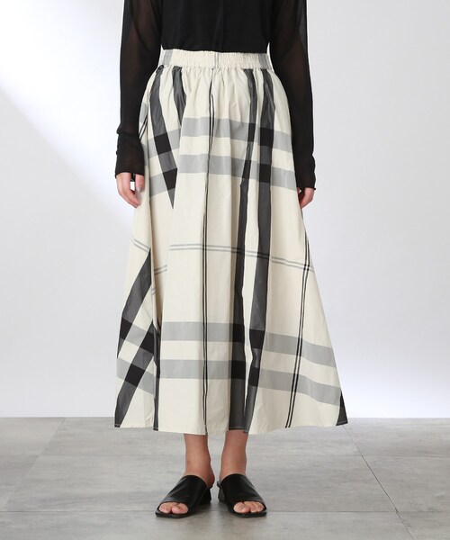 THE SHOP TK （ザ ショップ ティーケー ）の「◆チェック柄ギャザースカート（スカート・レディース・ホワイト系4/ブラック系1/ネイビー系1・12/11/13）」の17枚目の写真