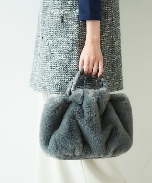 le.coeur blanc（ルクールブラン）の「ブレードハンドルファートート（トートバッグ・レディース・ベージュ/グレー・FREE）」の6枚目の写真