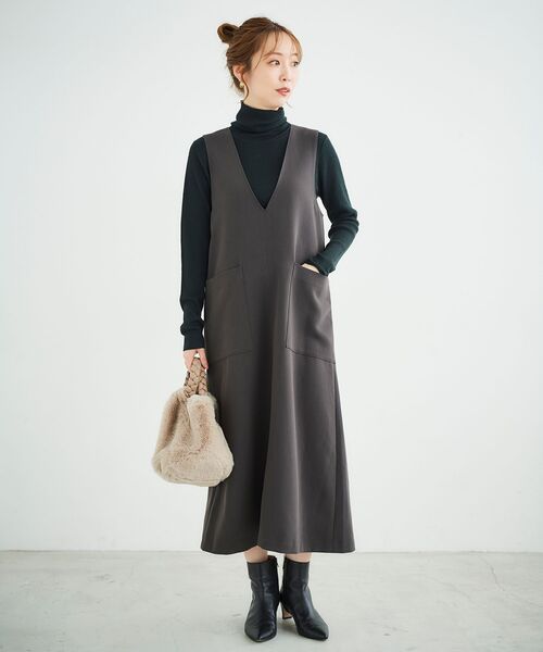 le.coeur blanc（ルクールブラン）の「ブレードハンドルファートート（トートバッグ・レディース・ベージュ/グレー・FREE）」の14枚目の写真