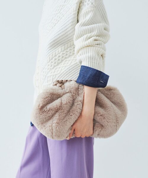 le.coeur blanc（ルクールブラン）の「ブレードハンドルファートート（トートバッグ・レディース・ベージュ/グレー・FREE）」の11枚目の写真