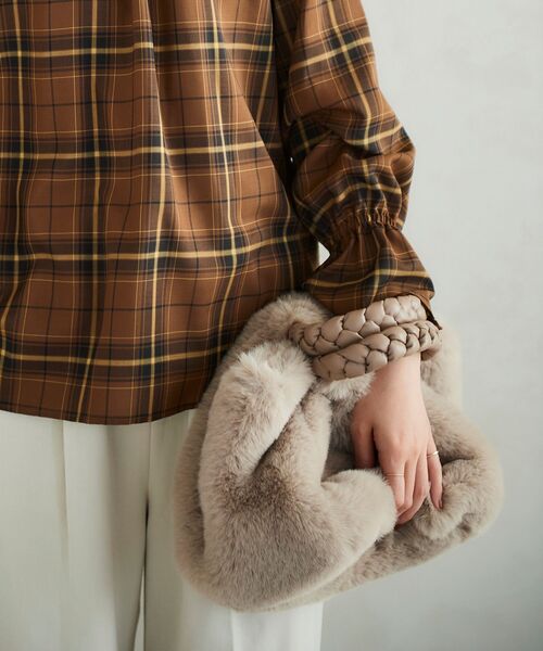 le.coeur blanc（ルクールブラン）の「ブレードハンドルファートート（トートバッグ・レディース・ベージュ/グレー・FREE）」の9枚目の写真