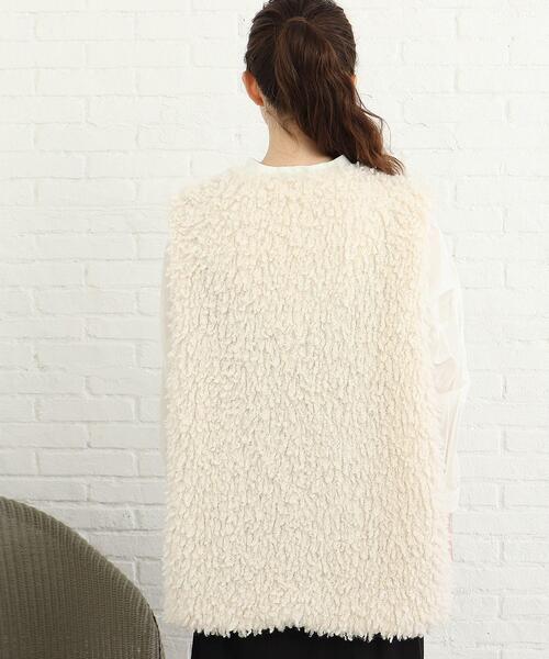 Cutie Blonde（キューティーブロンド）の「◆【プレゼントに迷ったらコレ！】プードルファーベスト（ベスト・レディース・ブラウン系その他/ブラック/アイボリー・00）」の7枚目の写真