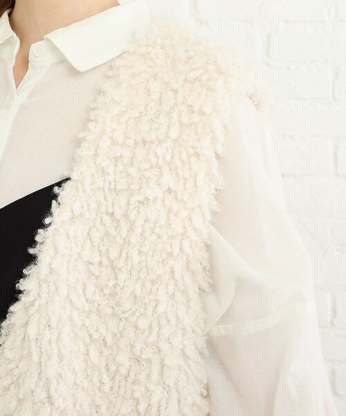 Cutie Blonde（キューティーブロンド）の「◆【プレゼントに迷ったらコレ！】プードルファーベスト（ベスト・レディース・ブラウン系その他/ブラック/アイボリー・00）」の9枚目の写真