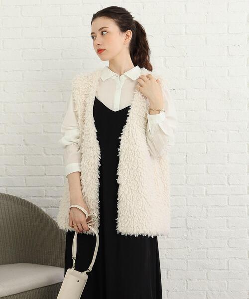 Cutie Blonde（キューティーブロンド）の「◆【プレゼントに迷ったらコレ！】プードルファーベスト（ベスト・レディース・ブラウン系その他/ブラック/アイボリー・00）」の13枚目の写真