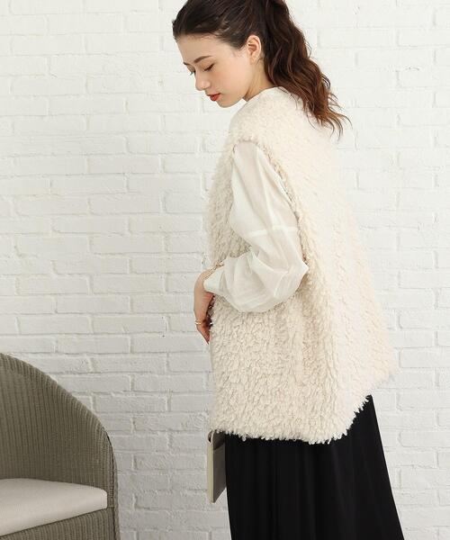 Cutie Blonde（キューティーブロンド）の「◆【プレゼントに迷ったらコレ！】プードルファーベスト（ベスト・レディース・ブラウン系その他/ブラック/アイボリー・00）」の14枚目の写真