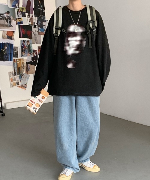MGV(エムジーヴィー)の「デザインフロントロングスリーブTシャツ(Tシャツ/カットソー・メンズ・ホワイト/ブラック/ブルー/ダークグレー・MEDIUM/LARGE/X-LARGE)」の8枚目の写真