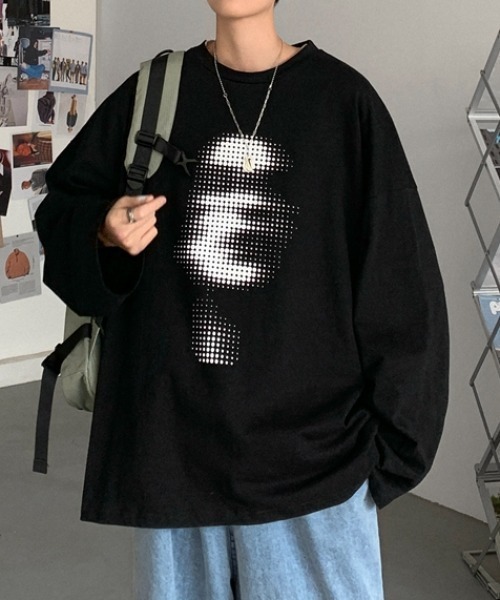 MGV(エムジーヴィー)の「デザインフロントロングスリーブTシャツ(Tシャツ/カットソー・メンズ・ホワイト/ブラック/ブルー/ダークグレー・MEDIUM/LARGE/X-LARGE)」の9枚目の写真