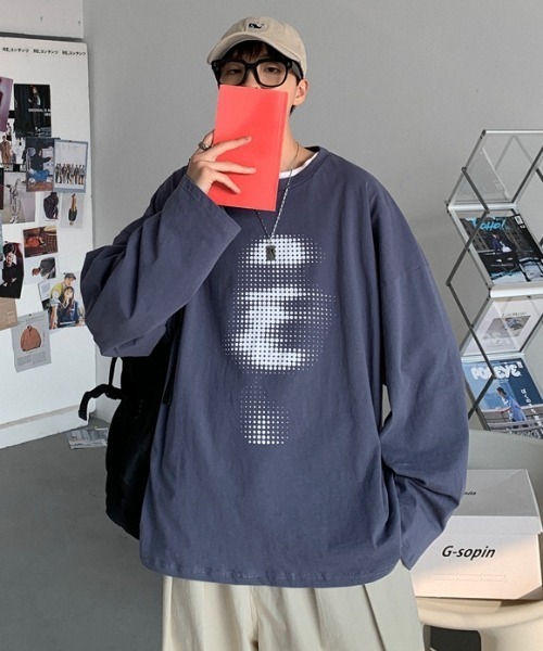 MGV(エムジーヴィー)の「デザインフロントロングスリーブTシャツ(Tシャツ/カットソー・メンズ・ホワイト/ブラック/ブルー/ダークグレー・MEDIUM/LARGE/X-LARGE)」の14枚目の写真
