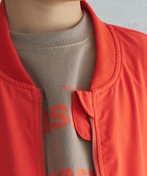 PAIRMANON STREET(ペアマノンストリート)の「【PAIRMANON STREET】MA-1ライトブルゾン(その他アウター・キッズ・ブラック/カーキ/オレンジ/グレイッシュベージュ・90/100/110/120/130/140/150)」の11枚目の写真