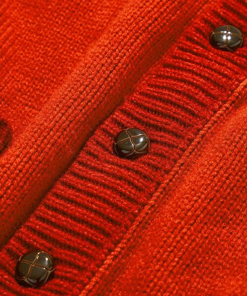 green label relaxing（グリーンレーベルリラクシング）の「【WEB限定】＜kinokoさん × GLR or＞ 刺繍 レタード カーディガン（カーディガン/ボレロ・メンズ・ダークブラウン/オリーブ/レッド・S/M/L）」の16枚目の写真