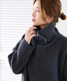 JOURNAL STANDARD | ウール畦ハーフジップニット(ニット/セーター)