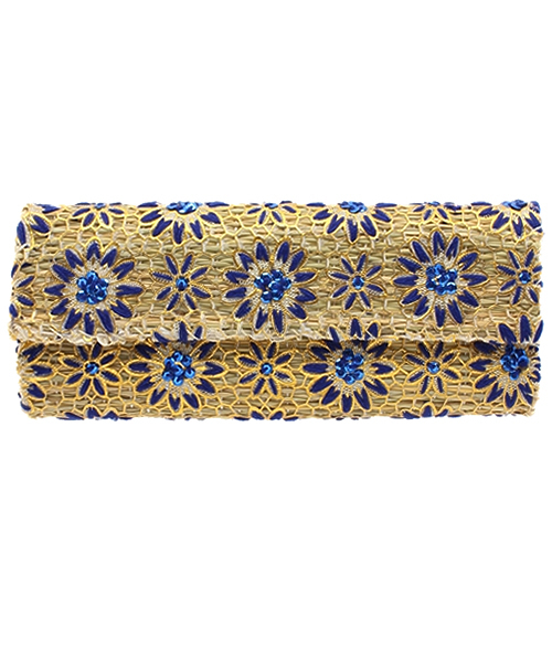 Fatima morocco(ファティマモロッコ)の「navasana×FATIMA MOROCCO別注フラワークラッチバッグ/702-FMC-SP FLOWER LONG(クラッチバッグ・レディース・ホワイト/ブルー/ブラック・FREE)」の3枚目の写真