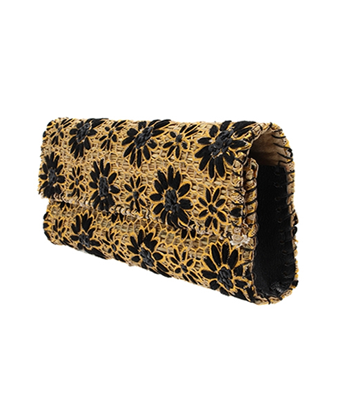 Fatima morocco(ファティマモロッコ)の「navasana×FATIMA MOROCCO別注フラワークラッチバッグ/702-FMC-SP FLOWER LONG(クラッチバッグ・レディース・ホワイト/ブルー/ブラック・FREE)」の5枚目の写真