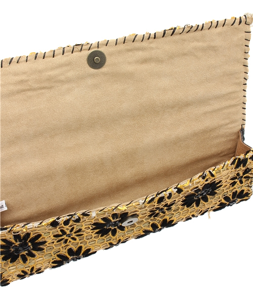 Fatima morocco(ファティマモロッコ)の「navasana×FATIMA MOROCCO別注フラワークラッチバッグ/702-FMC-SP FLOWER LONG(クラッチバッグ・レディース・ホワイト/ブルー/ブラック・FREE)」の8枚目の写真