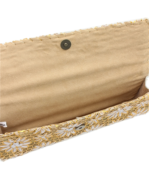 Fatima morocco(ファティマモロッコ)の「navasana×FATIMA MOROCCO別注フラワークラッチバッグ/702-FMC-SP FLOWER LONG(クラッチバッグ・レディース・ホワイト/ブルー/ブラック・FREE)」の10枚目の写真