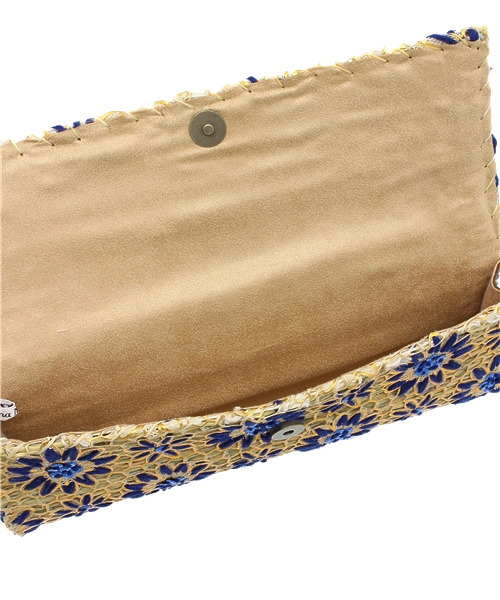 Fatima morocco(ファティマモロッコ)の「navasana×FATIMA MOROCCO別注フラワークラッチバッグ/702-FMC-SP FLOWER LONG(クラッチバッグ・レディース・ホワイト/ブルー/ブラック・FREE)」の11枚目の写真