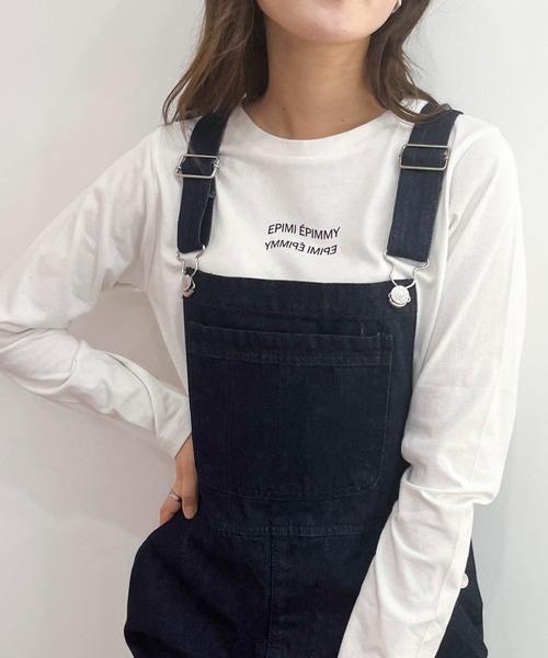 EPIMI E'PIMMY(エピミエピミー)の「ウェーブロゴオリジナルロンT(Tシャツ/カットソー・レディース・ホワイト/オフホワイト・MEDIUM)」の1枚目の写真