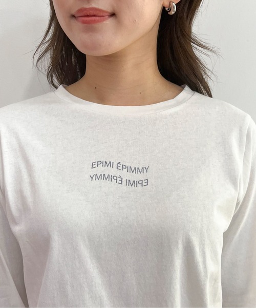 EPIMI E'PIMMY(エピミエピミー)の「ウェーブロゴオリジナルロンT(Tシャツ/カットソー・レディース・ホワイト/オフホワイト・MEDIUM)」の10枚目の写真