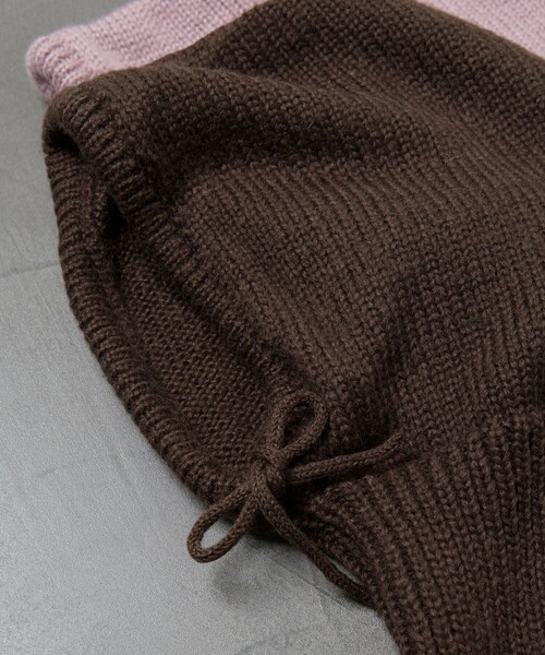 FREAK'S STORE(フリークスストア)の「【WEB限定】バラクラバフードウォーマー(ニットキャップ/ビーニー・レディース・ナチュラル/ブラウン/ピンク・ONE SIZE)」の12枚目の写真