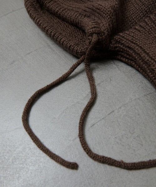 FREAK'S STORE(フリークスストア)の「【WEB限定】バラクラバフードウォーマー(ニットキャップ/ビーニー・レディース・ナチュラル/ブラウン/ピンク・ONE SIZE)」の13枚目の写真