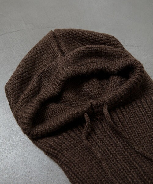 FREAK'S STORE(フリークスストア)の「【WEB限定】バラクラバフードウォーマー(ニットキャップ/ビーニー・レディース・ナチュラル/ブラウン/ピンク・ONE SIZE)」の15枚目の写真