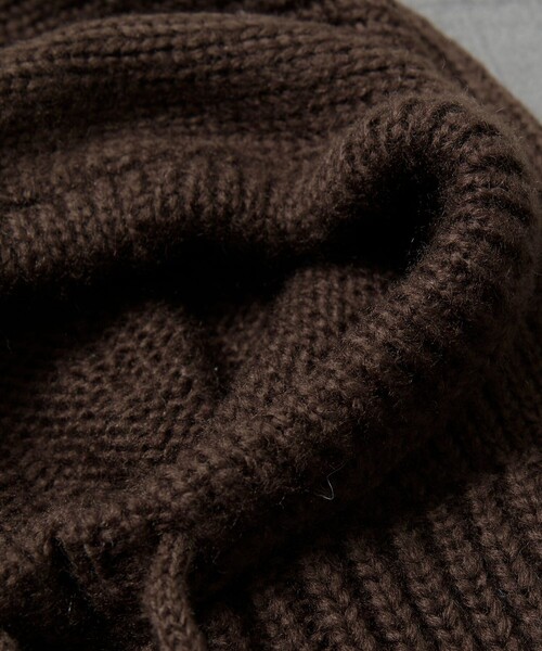 FREAK'S STORE(フリークスストア)の「【WEB限定】バラクラバフードウォーマー(ニットキャップ/ビーニー・レディース・ナチュラル/ブラウン/ピンク・ONE SIZE)」の16枚目の写真