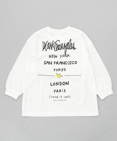 (What it isNt)ART BY MARKGONZALES(ワットイットイズント)の「MarkGonzales/マークゴンザレス キッズ ロンT 47220327(Tシャツ/カットソー・キッズ・グリーン/グレー/ホワイト・130cm/120cm/100cm/110cm/160cm/140cm/150cm)」の4枚目の写真