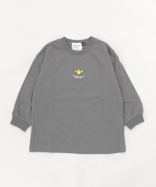 (What it isNt)ART BY MARKGONZALES(ワットイットイズント)の「MarkGonzales/マークゴンザレス キッズ ロンT 47220327(Tシャツ/カットソー・キッズ・グリーン/グレー/ホワイト・130cm/120cm/100cm/110cm/160cm/140cm/150cm)」の7枚目の写真