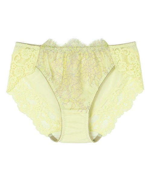 AMPHI（アンフィ）の「BRAGENIC+/アイラッシュレース ショーツ（ショーツ・レディース・オリーブ/アイボリー/ライトイエロー/パープル/ピンクベージュ/クリアイエロー/ライトグレー・MEDIUM/LARGE）」の5枚目の写真