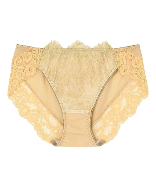 AMPHI（アンフィ）の「BRAGENIC+/アイラッシュレース ショーツ（ショーツ・レディース・オリーブ/アイボリー/ライトイエロー/パープル/ピンクベージュ/クリアイエロー/ライトグレー・MEDIUM/LARGE）」の6枚目の写真