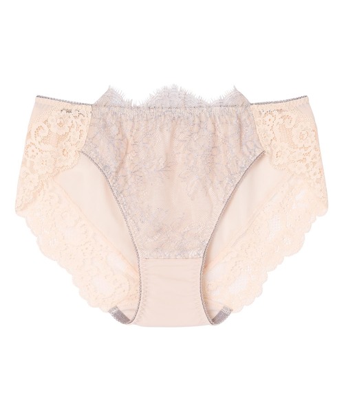 AMPHI（アンフィ）の「BRAGENIC+/アイラッシュレース ショーツ（ショーツ・レディース・オリーブ/アイボリー/ライトイエロー/パープル/ピンクベージュ/クリアイエロー/ライトグレー・MEDIUM/LARGE）」の7枚目の写真