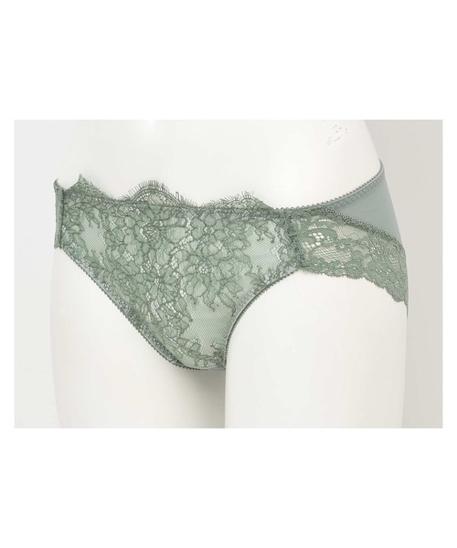 AMPHI（アンフィ）の「BRAGENIC+/アイラッシュレース ショーツ（ショーツ・レディース・オリーブ/アイボリー/ライトイエロー/パープル/ピンクベージュ/クリアイエロー/ライトグレー・MEDIUM/LARGE）」の11枚目の写真