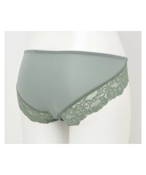 AMPHI（アンフィ）の「BRAGENIC+/アイラッシュレース ショーツ（ショーツ・レディース・オリーブ/アイボリー/ライトイエロー/パープル/ピンクベージュ/クリアイエロー/ライトグレー・MEDIUM/LARGE）」の12枚目の写真