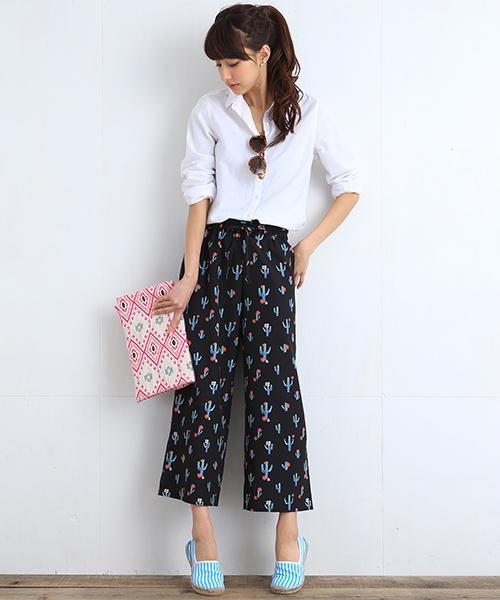 B:MING by BEAMS（ビーミングバイビームス）の「ビーミング by ビームス / サボテンリラックスパンツ（その他パンツ・レディース・ブラック・SMALL/MEDIUM）」の5枚目の写真