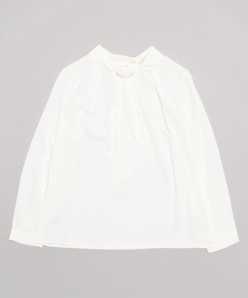 ASTORIA ODIER（アストリアオディール）の「金具ボウタイブラウス（シャツ/ブラウス・レディース・ホワイト/ベージュ/ブラウン/ラベンダー/スモークピンク・SMALL/MEDIUM/LARGE）」の20枚目の写真