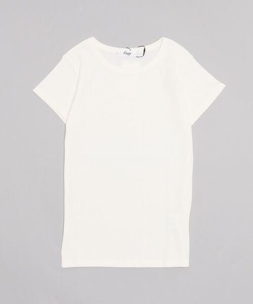 Flugge(フラッジー)の「rib mini tee/リブミニT(Tシャツ/カットソー・レディース・ホワイト/ブラック・FREE)」の3枚目の写真