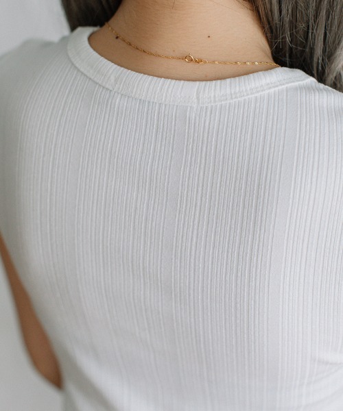 Flugge(フラッジー)の「rib mini tee/リブミニT(Tシャツ/カットソー・レディース・ホワイト/ブラック・FREE)」の11枚目の写真