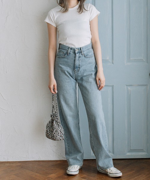 Flugge(フラッジー)の「rib mini tee/リブミニT(Tシャツ/カットソー・レディース・ホワイト/ブラック・FREE)」の14枚目の写真