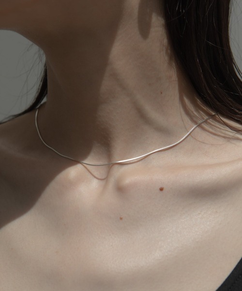 【Hei】essential cubic snake chain necklace〜ネックレス novice】Thin Snake Chain Necklace［Silver925］（ネックレス