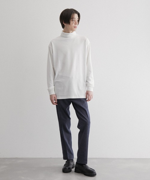 JUNRED（ジュンレッド）の「ファインスムースタートルネックプルオーバー（Tシャツ/カットソー・メンズ・ホワイト/ブラック・M/L/LL）」の10枚目の写真