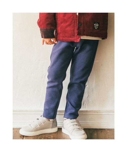 BeBe（ベベ）の「BeBe/ダブルフェイスへリンボンジャガードパンツ(90~150cm)（その他パンツ・キッズ・ブルー系その他/ブラック系その他・110/130/100/120/90/150/140）」の2枚目の写真