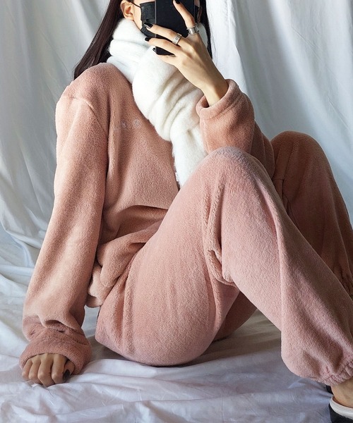 me+em select(ミームセレクト)の「※【上下2点セット】ふわふわ起毛マシュマロルームウェア(ルームウェア/パジャマ・レディース・ピンク/グレー/ブルー・FREE)」の11枚目の写真