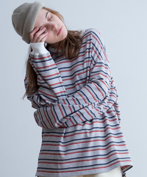 Universal Style Wear(ユニバーサルスタイルウェア)の「Universal Style Wear クラシック ボーダー Tee(Tシャツ/カットソー・メンズ・ブルー系/グリーン系/グレー系/ネイビー系・MEDIUM/LARGE/X-LARGE)」の1枚目の写真