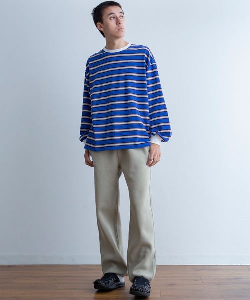 Universal Style Wear(ユニバーサルスタイルウェア)の「Universal Style Wear クラシック ボーダー Tee(Tシャツ/カットソー・メンズ・ブルー系/グリーン系/グレー系/ネイビー系・MEDIUM/LARGE/X-LARGE)」の9枚目の写真