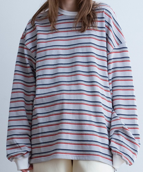 Universal Style Wear(ユニバーサルスタイルウェア)の「Universal Style Wear クラシック ボーダー Tee(Tシャツ/カットソー・メンズ・ブルー系/グリーン系/グレー系/ネイビー系・MEDIUM/LARGE/X-LARGE)」の13枚目の写真