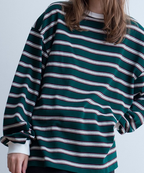 Universal Style Wear(ユニバーサルスタイルウェア)の「Universal Style Wear クラシック ボーダー Tee(Tシャツ/カットソー・メンズ・ブルー系/グリーン系/グレー系/ネイビー系・MEDIUM/LARGE/X-LARGE)」の17枚目の写真