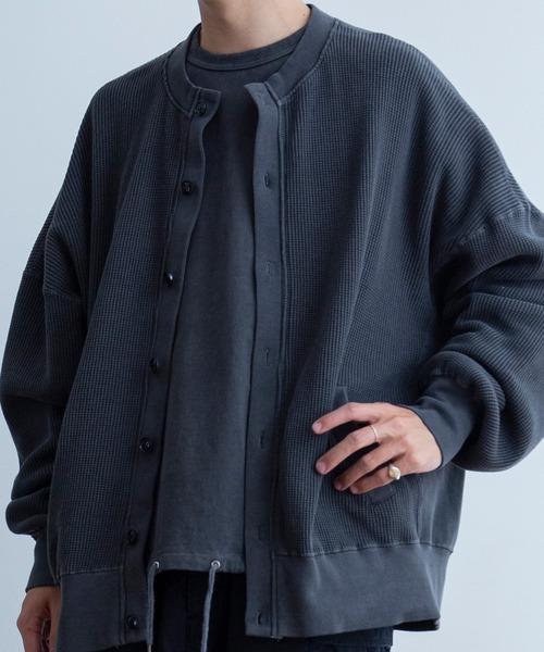 Universal Style Wear(ユニバーサルスタイルウェア)の「Universal Style Wear ビッグ ドルマン クルー カーディガン(カーディガン/ボレロ・メンズ・スミクロ/グリーン系その他/ブルー系その他/オフホワイト・MEDIUM/LARGE/X-LARGE)」の5枚目の写真